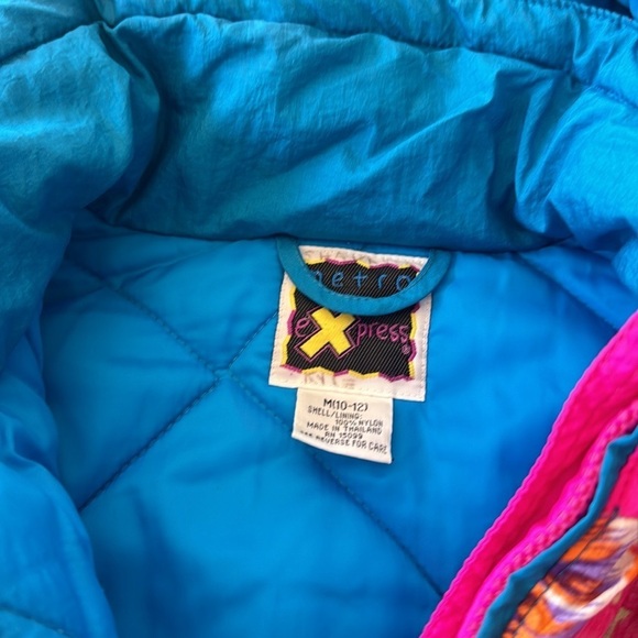 Vintage Pink Girl's Winter Coat FLORAL - Picture 5 of 6